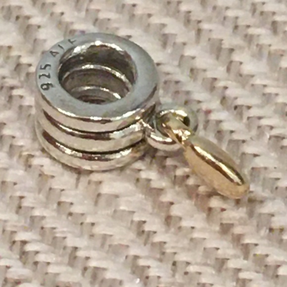 PANDORA 14k Yellow Gold Heart Dangle - Picture 7 of 8